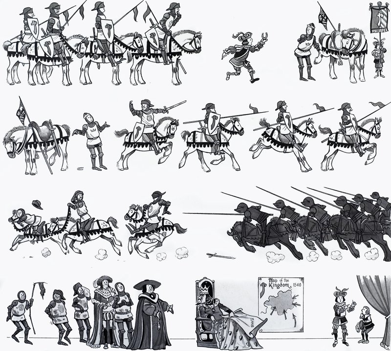 Illustration eines Kinderreims von English School