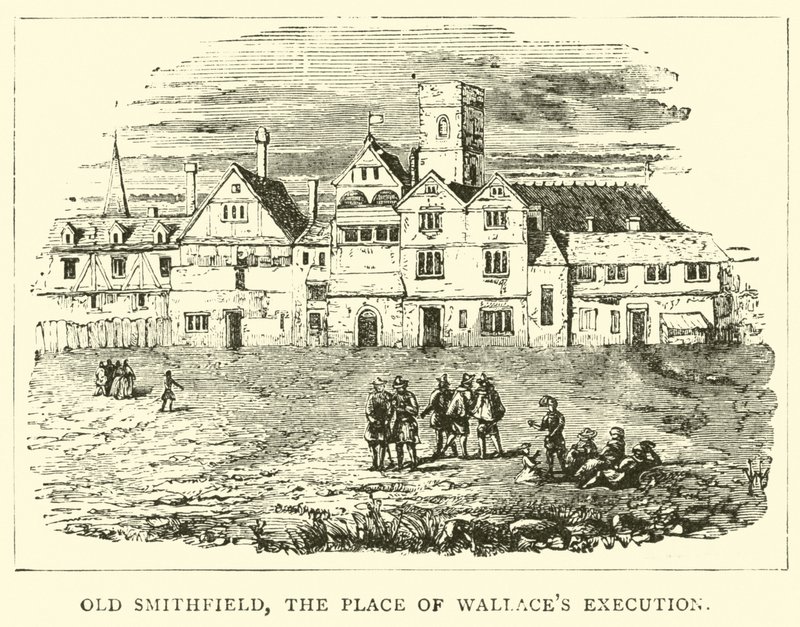 Altes Smithfield, der Ort der Hinrichtung von Wallace von English School