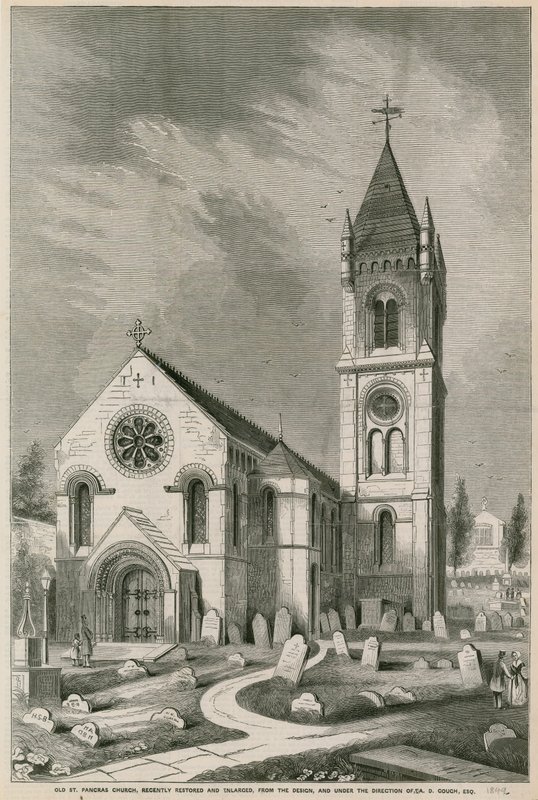 Alte St. Pancras Kirche, London, kürzlich restauriert und erweitert von English School