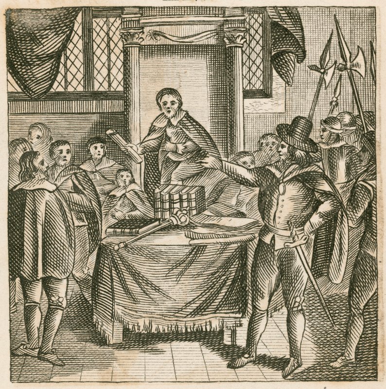 Oliver Cromwell entlässt das Rumpfparlament von English School