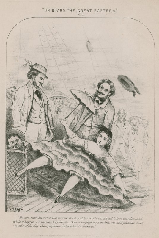 An Bord der Great Eastern; Spaziergang auf dem Deck von English School