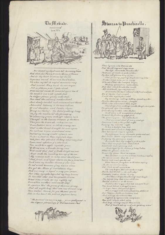 Seite aus einem Flugblatt über die Glasgow Fair, veröffentlicht am 23. Juli 1835 von English School