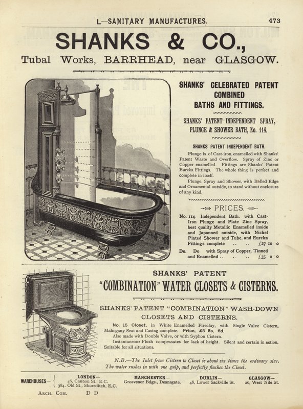 Seite aus dem Kompendium der Architekten, Vermesser und Ingenieure 1892 von English School