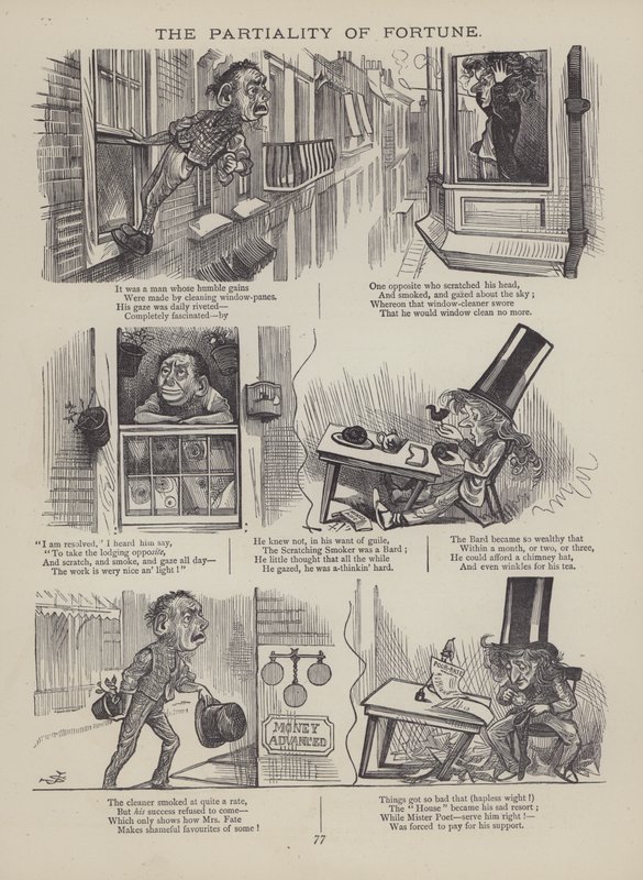 Seite aus The British Working Man or One Who Does Not Believe In Him (Gravur) von English School
