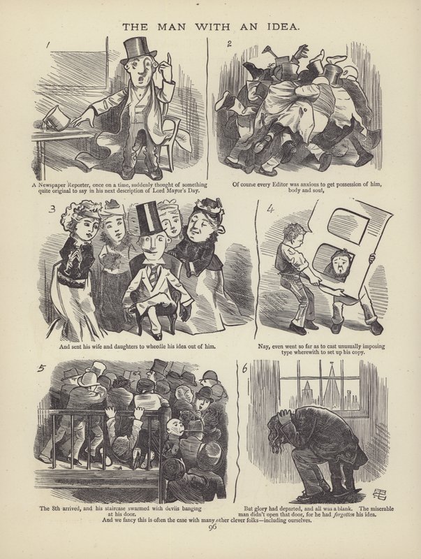 Seite aus The British Working Man or One Who Does Not Believe In Him (Gravur) von English School