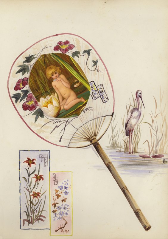 Seite aus einem spätviktorianischen Sammelalbum von English School