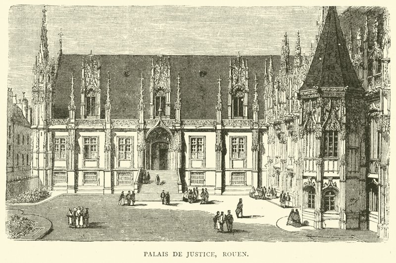 Palais de Justice, Rouen, Dezember 1870 von English School