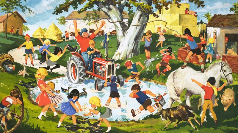 Pandämonium im Bauernhof von English School