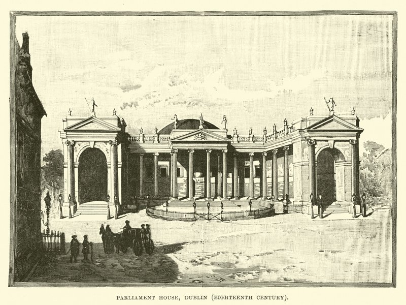 Parlamentshaus, Dublin, achtzehntes Jahrhundert von English School