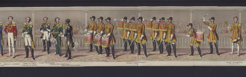 Teil des Panoramas der Hochzeit von Königin Victoria, ca. 1840 von English School
