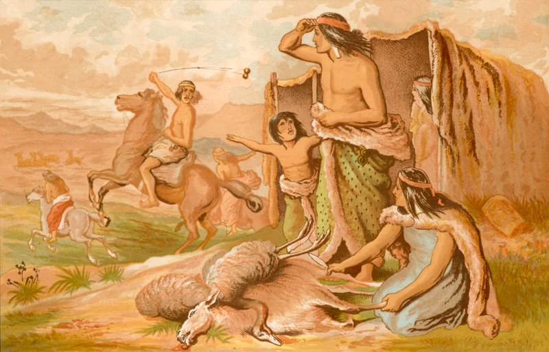 Patagonier - Abfahrt zur Guanco-Jagd von English School