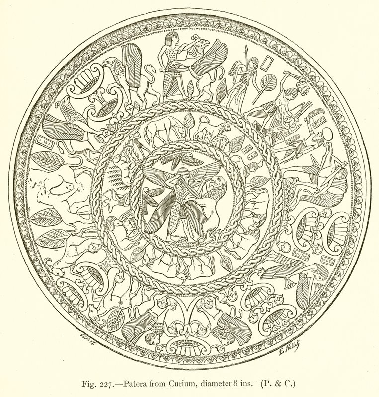 Patera aus Curium, Durchmesser 8 Zoll von English School
