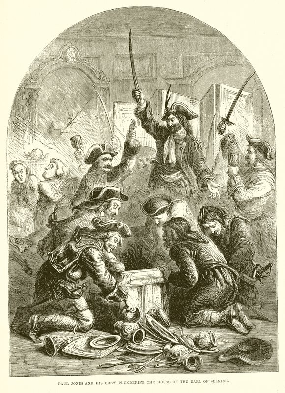 Paul Jones und seine Crew plündern das Haus des Earl of Selkirk von English School
