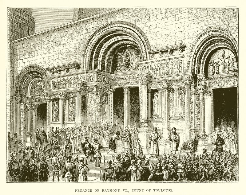 Buße von Raimund VI., Graf von Toulouse von English School