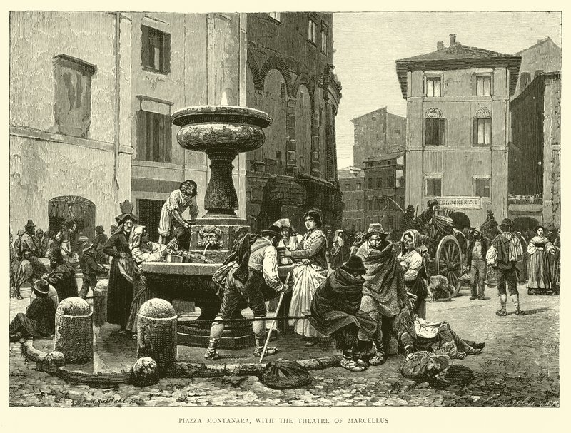 Piazza Montanara, mit dem Theater des Marcellus von English School