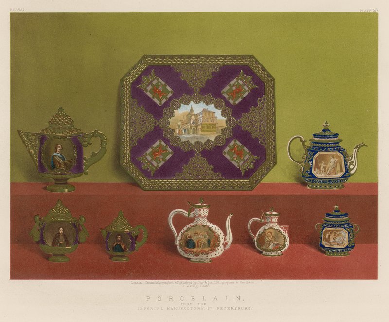 Porzellan von der Kaiserlichen Manufaktur, St. Petersburg von English School