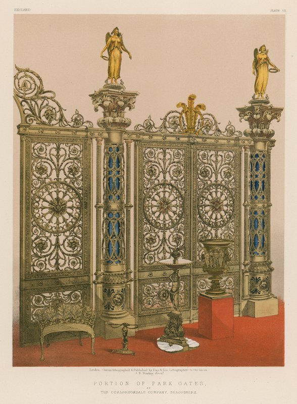 Teil der Parktore von der Coalbrookdale Company, Shropshire von English School