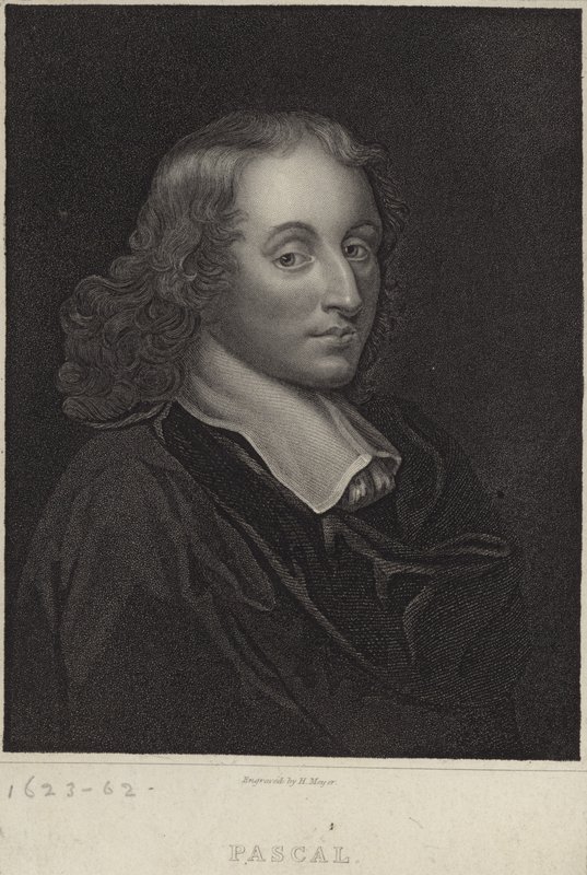 Porträt von Blaise Pascal von English School