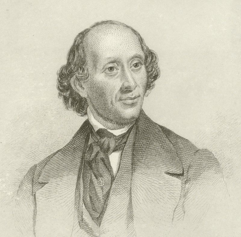 Porträt von Hans Christian Andersen von English School