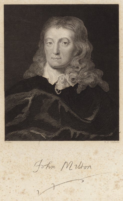 Porträt von John Milton von English School
