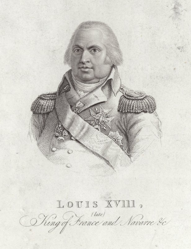 Porträt von König Ludwig XVIII von English School