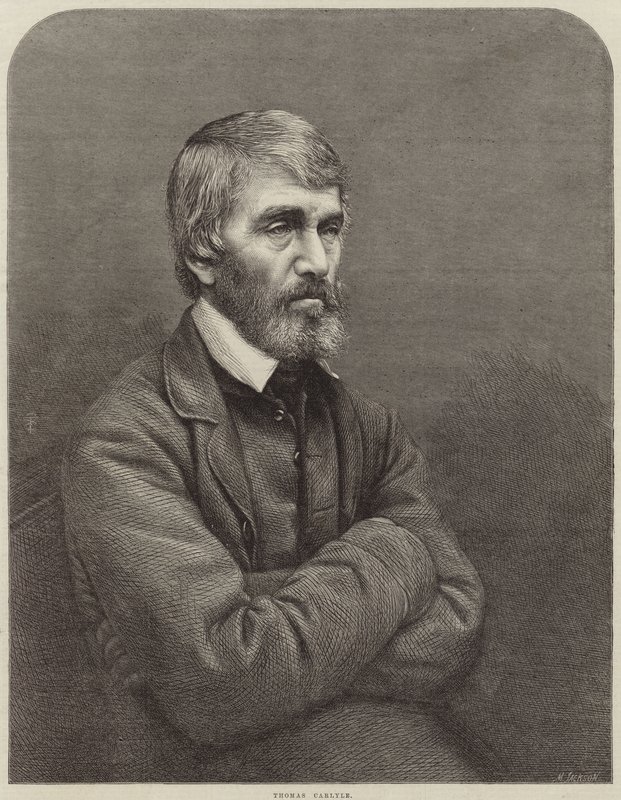 Porträt von Thomas Carlyle von English School