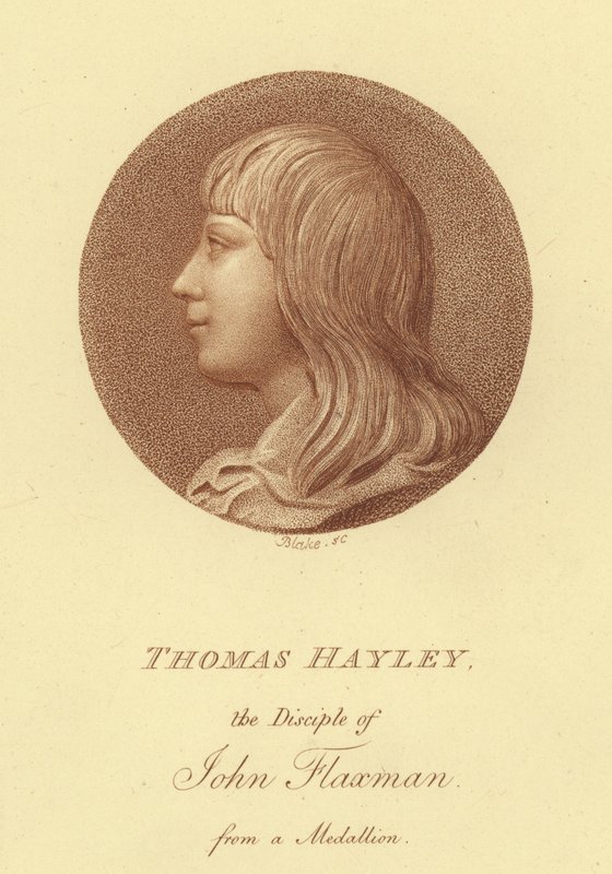 Porträt des Bildhauers Thomas Hayley, Schüler von John Flaxman von English School