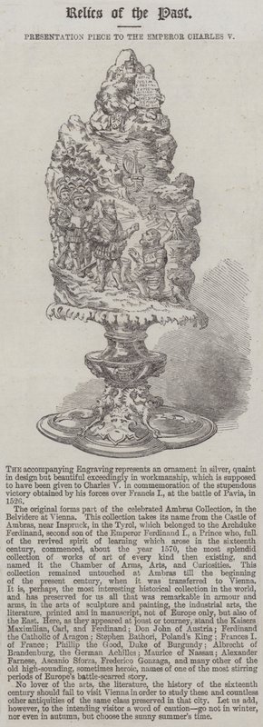 Präsentationsstück an Kaiser Karl V. (Stich) von English School