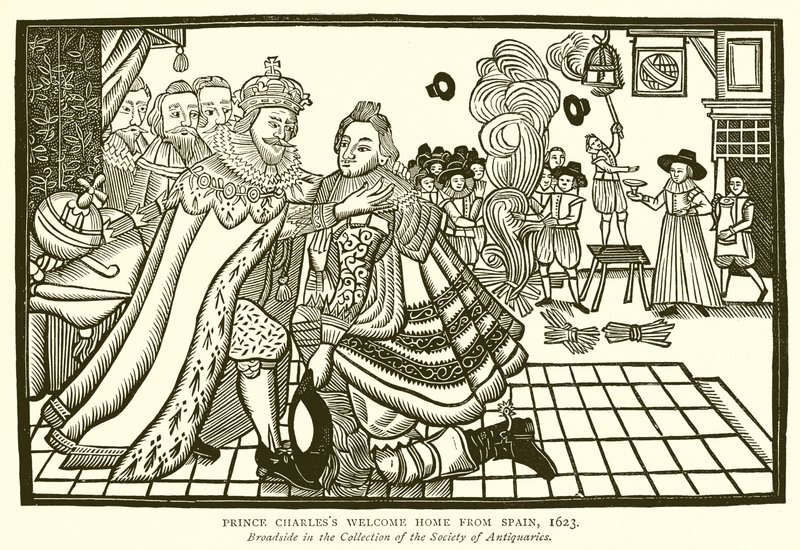 Prinz Karls Heimkehr aus Spanien, 1623 von English School