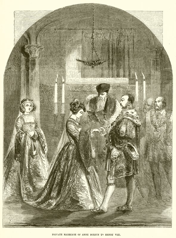 Private Heirat von Anne Boleyn mit Heinrich VIII. von English School