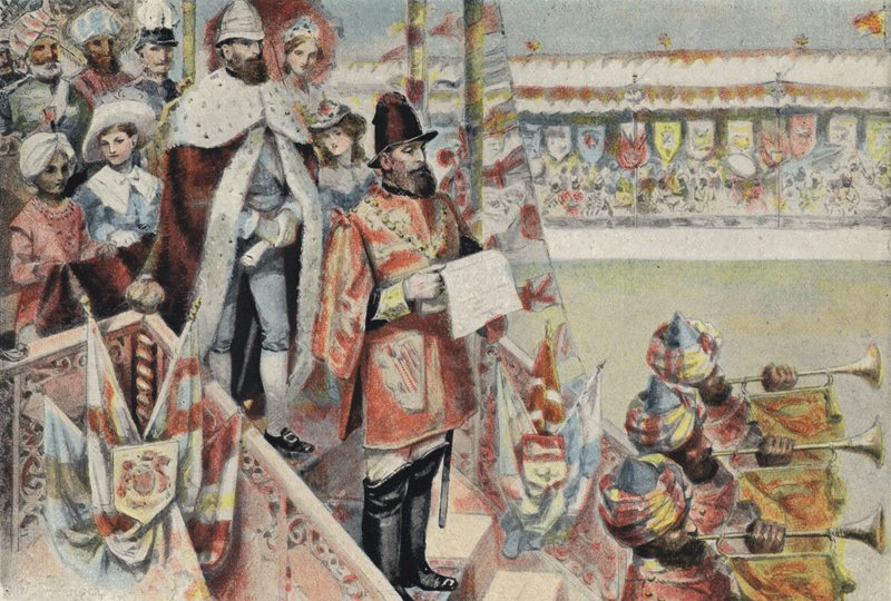 Proklamation von Königin Victoria als Kaiserin von Indien von English School
