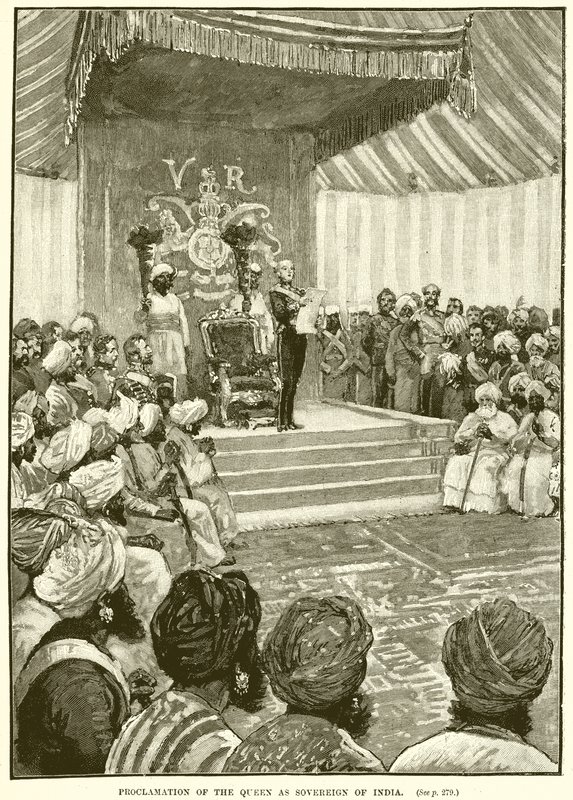 Proklamation der Königin als Herrscherin von Indien von English School