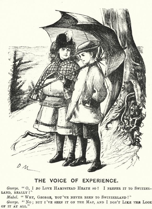 Punch-Karikatur: Die Stimme der Erfahrung von English School