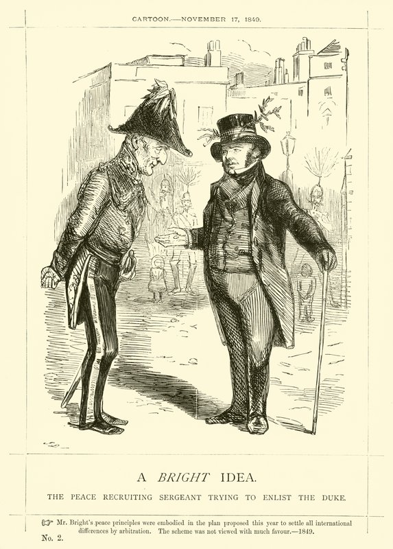Punch-Karikatur über John Bright: Eine helle Idee von English School