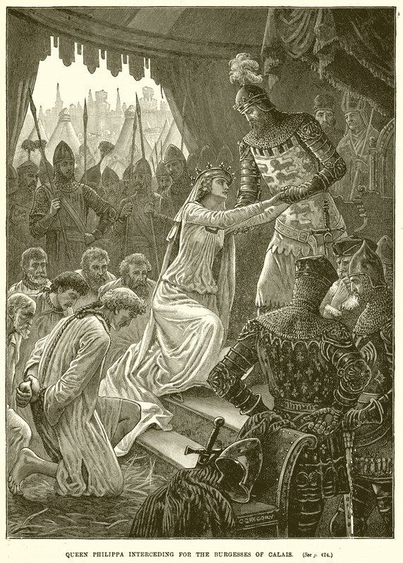 Königin Philippa bittet für die Bürger von Calais von English School
