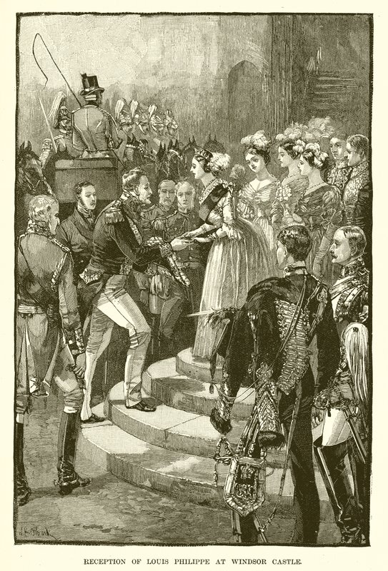 Empfang von Louis Philippe im Windsor Castle von English School