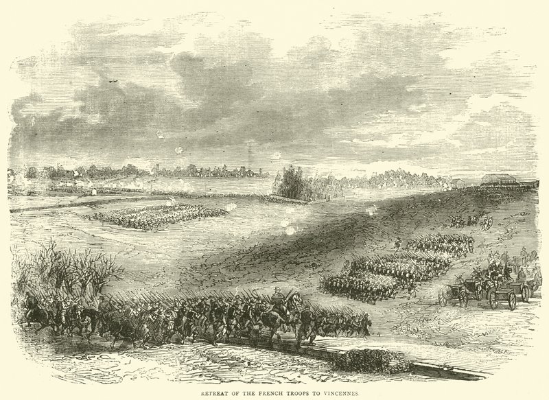 Rückzug der französischen Truppen nach Vincennes, Dezember 1870 von English School