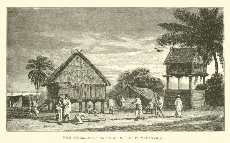 Reisspeicher und Taubenschläge in Madagaskar von English School