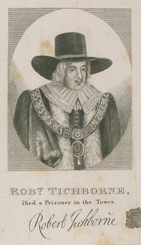Robert Tichborne, starb als Gefangener im Tower; Lord Mayor von London 1651 von English School