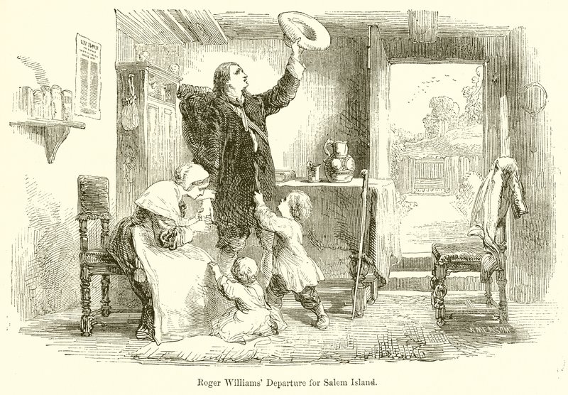 Roger Williams Abreise zur Salem-Insel von English School