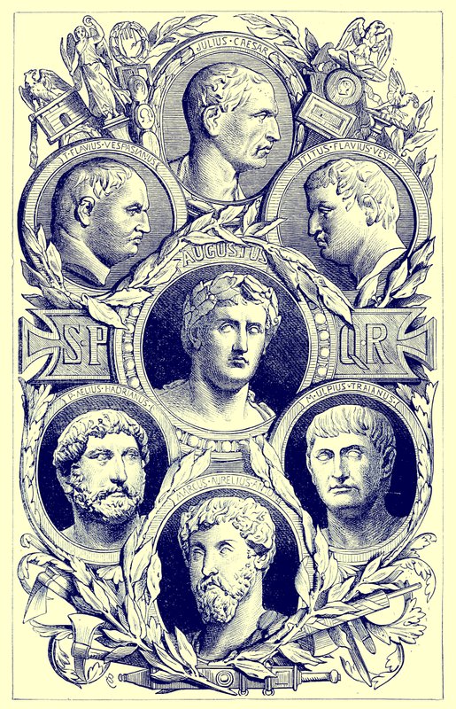 Römische Kaiser, Illustration aus Die Illustrierte Geschichte der Welt, veröffentlicht um 1880 von English School