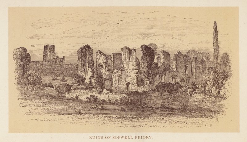 Ruinen des Sopwell Priory von English School