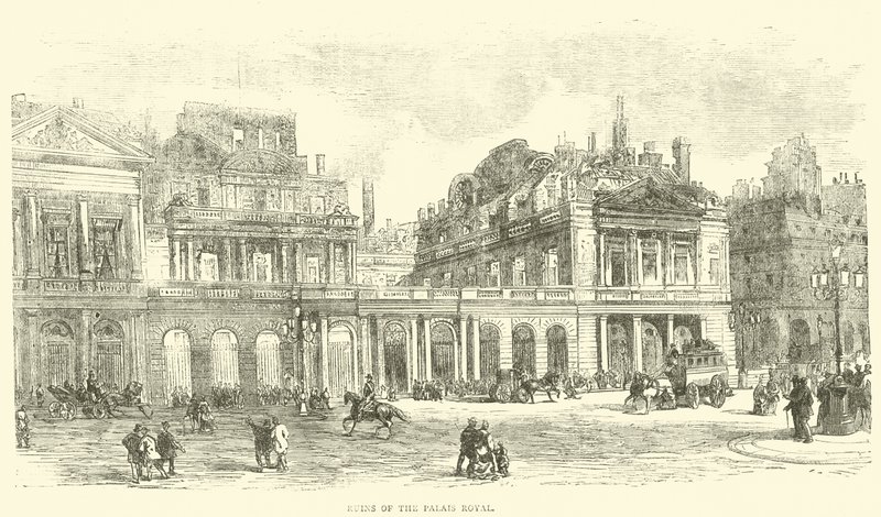 Ruinen des Palais Royal, Mai 1871 von English School