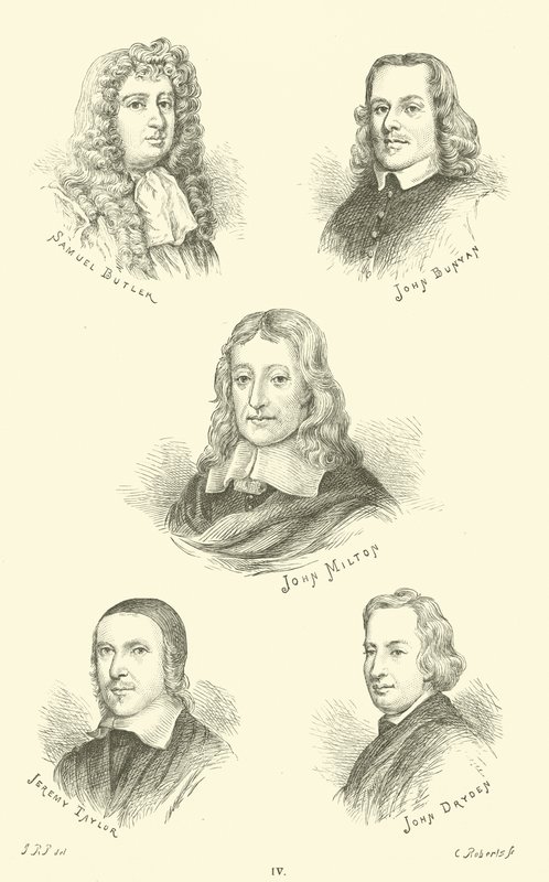 Samuel Butler, John Bunyan, John Milton, Jeremy Taylor, John Dryden von English School
