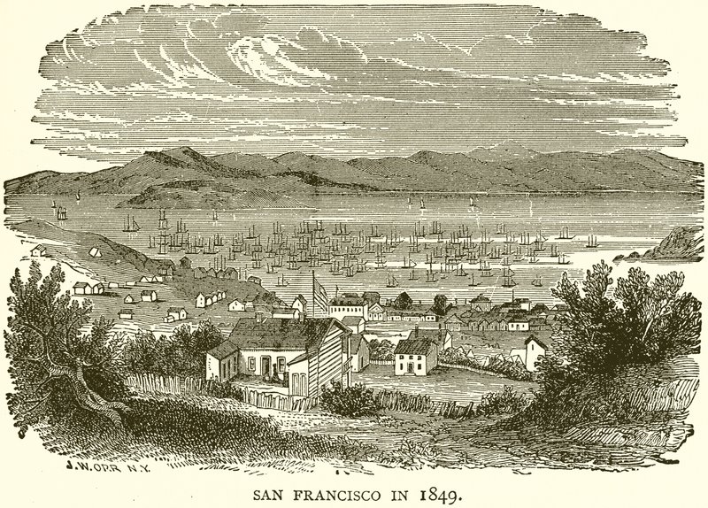 San Francisco im Jahr 1849 von English School