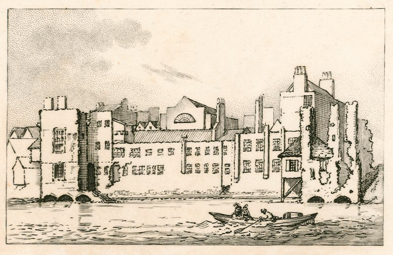 Savoy, London, wie es derzeit ist, 1792 von English School