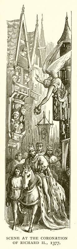 Szene bei der Krönung von Richard II., 1377 von English School
