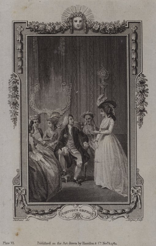 Szene aus Die tugendhafte Waise, von Mary Collyer von English School