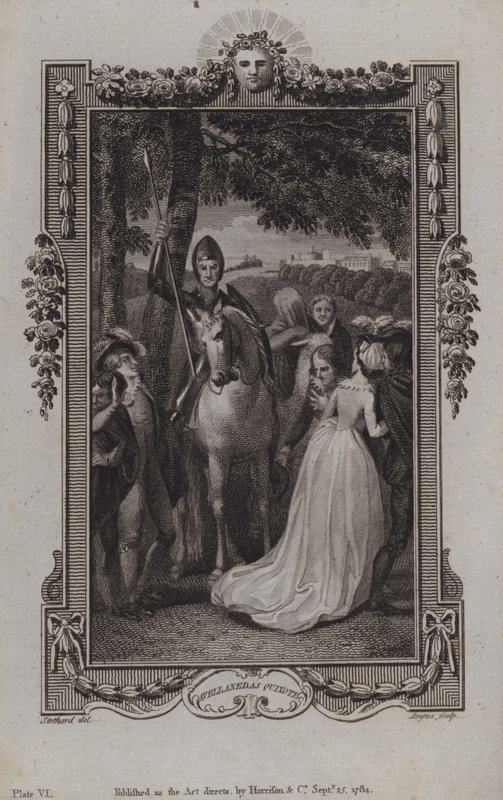 Szene aus der Fortsetzung von Miguel de Cervantes Don Quixote, geschrieben von Alonso Fernandez de Avellaneda von English School