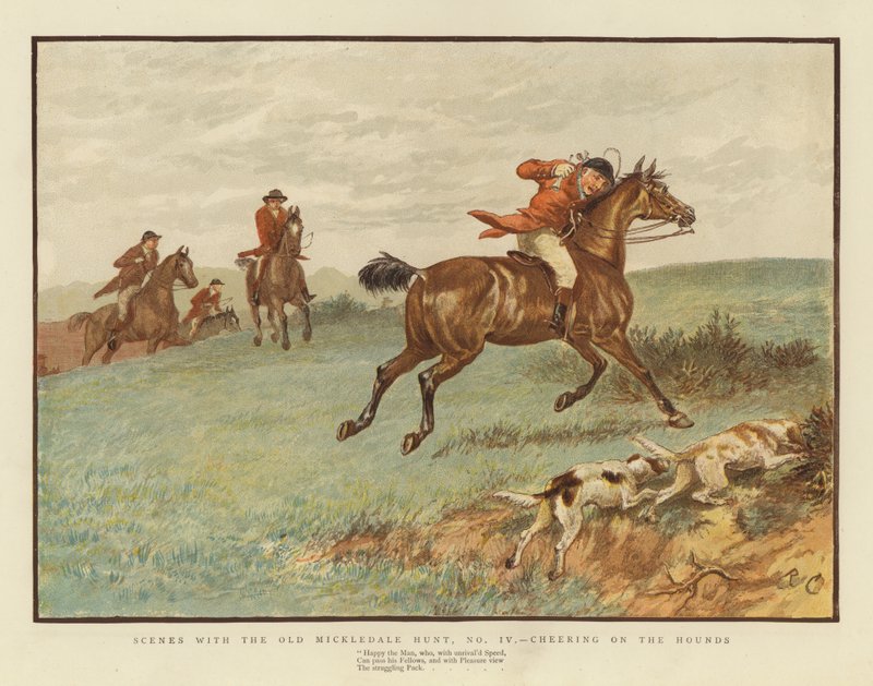 Szenen mit der alten Mickledale-Jagd von English School